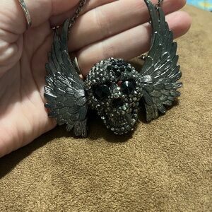 Really cool skull and wing necklace